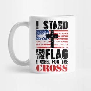 I Stand for the Flag America US I Kneel For The Cross Mug